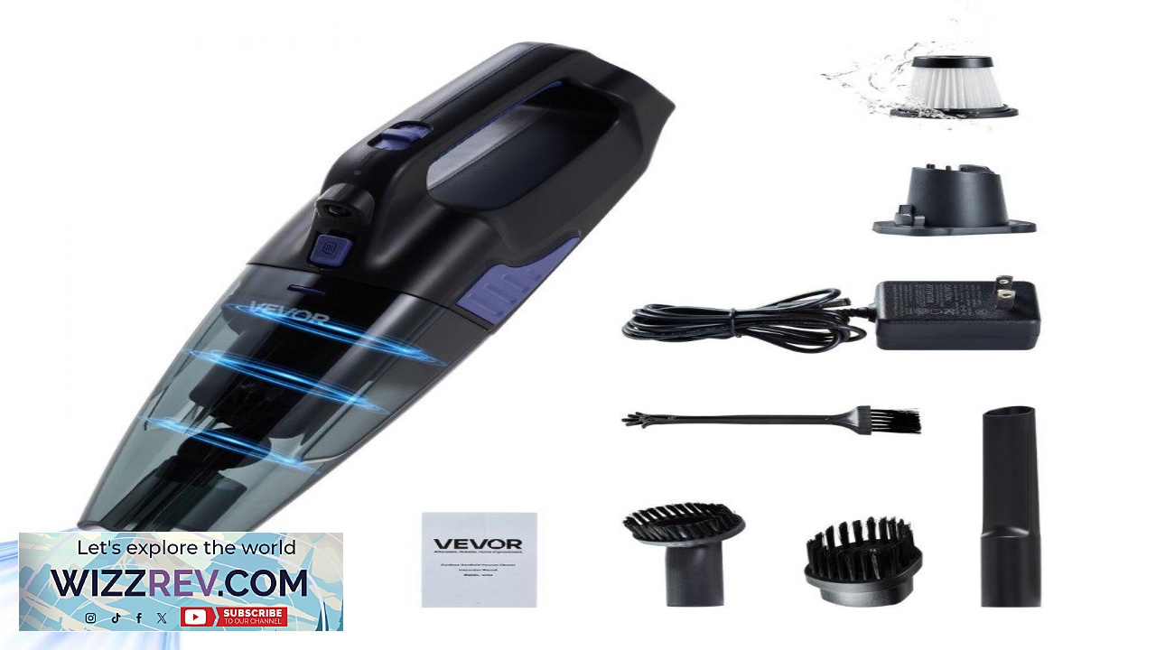 Thumbnail for VEVOR Portable Cordless Vacuum Cleaner  HEPA 2.2 lbs