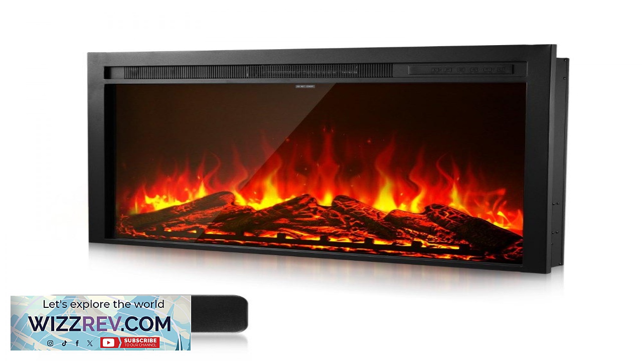 Thumbnail for VEVOR Electric Fireplace Insert 40 inch Recessed and Wall Mounted with Adjustable