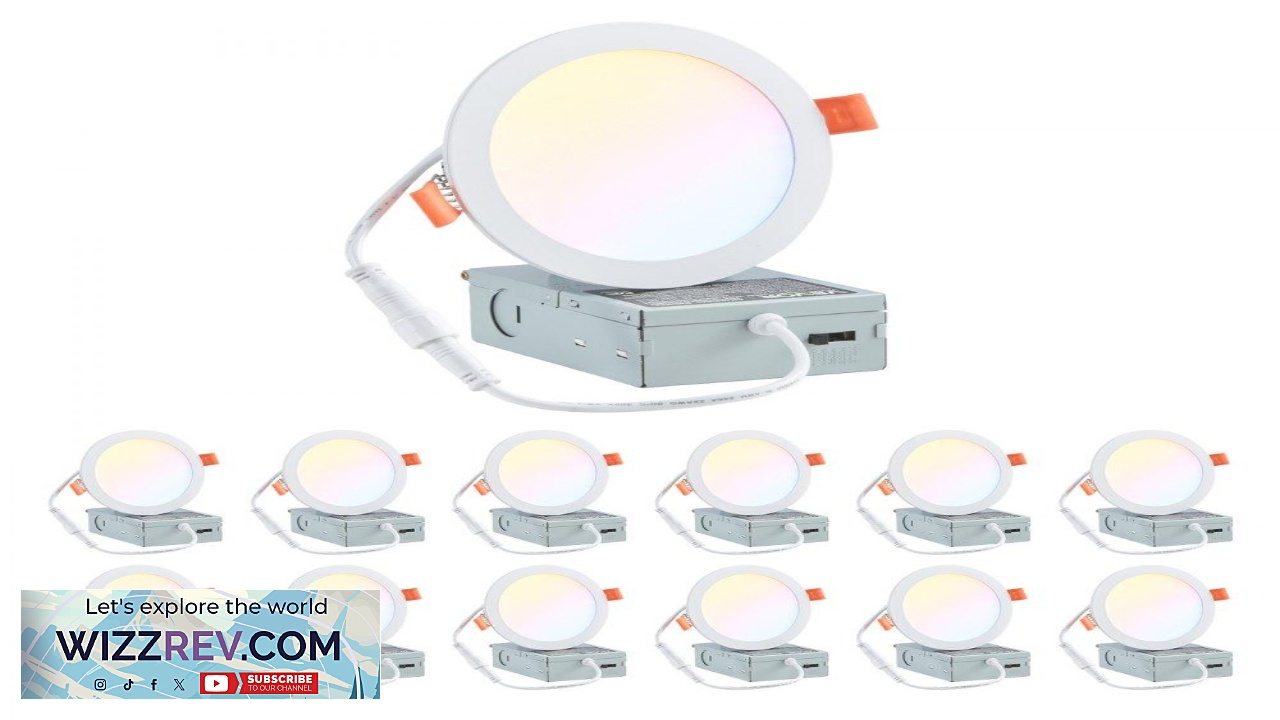 Thumbnail for VEVOR Led Recessed Ceiling Lights  5 CCT 1100 LM 12 W