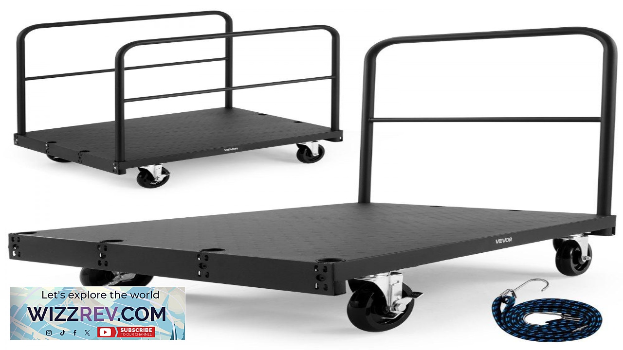 Thumbnail for VEVOR Drywall Cart Dolly 1800 lbs Load Capacity 2 in 1 Steel Panel Truck