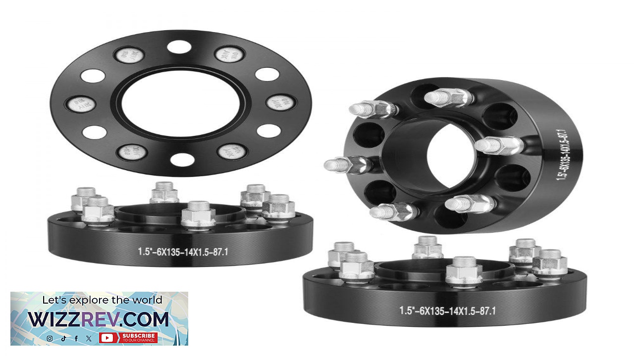 Thumbnail for VEVOR Wheel Spacers 1.5" 6"x5.3" Wheel Adapters 6 Lug Forged Spacer 87.1