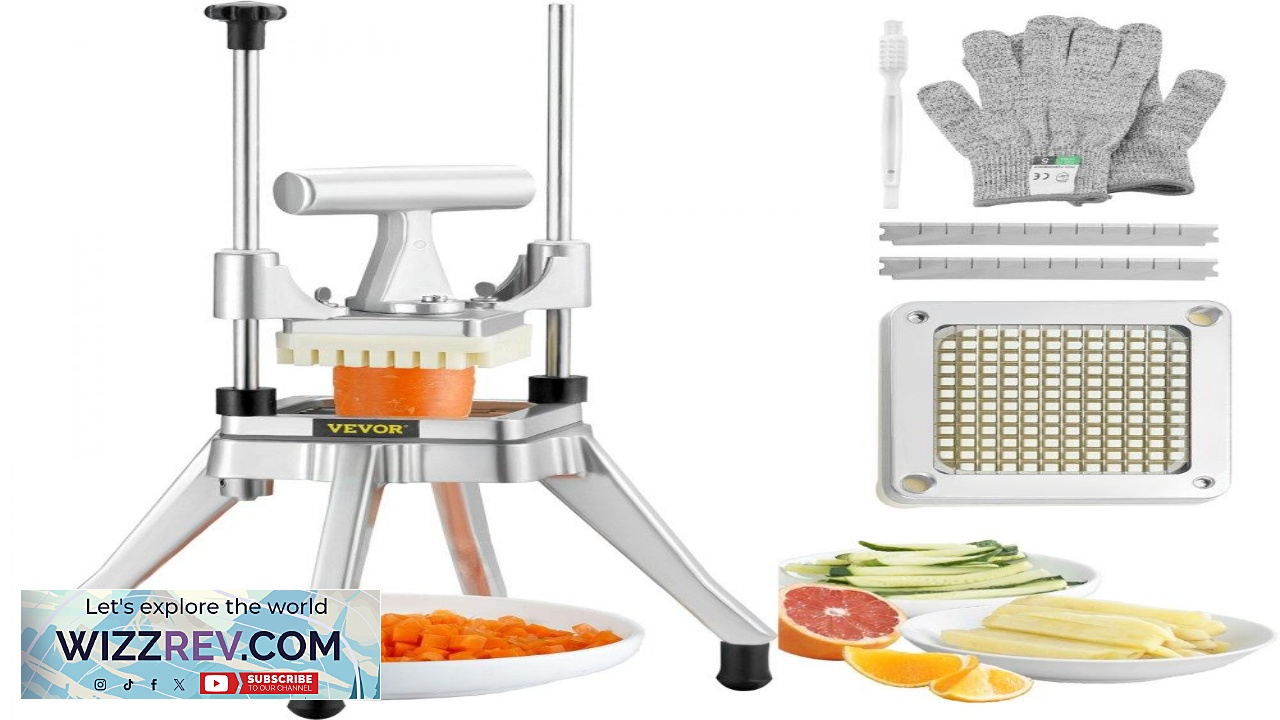 Thumbnail for VEVOR Commercial Vegetable Fruit Chopper 1 4" Blade Heavy Duty Professional Food Dicer