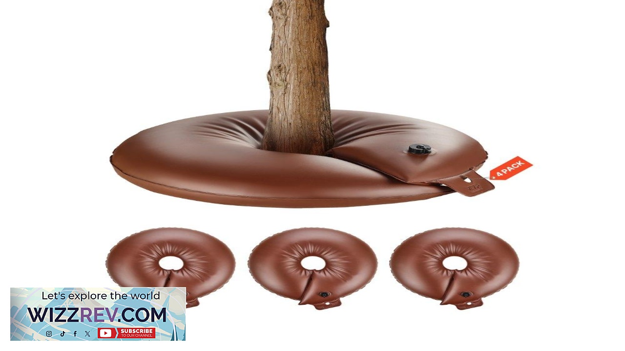 Thumbnail for VEVOR Tree Watering Rings 4 Piece Slow Release 16Gal Bags