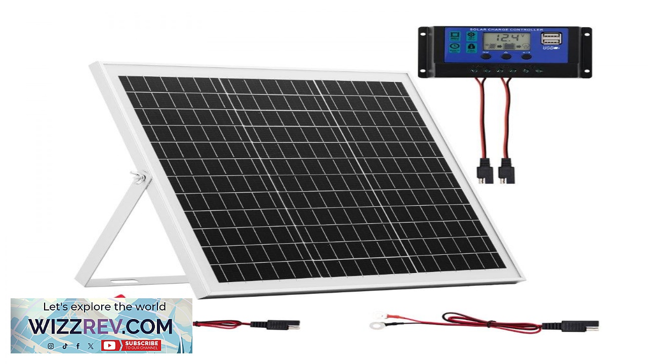 Thumbnail for VEVOR Solar Panel Trickle Battery Charger  20W 12V MPPT