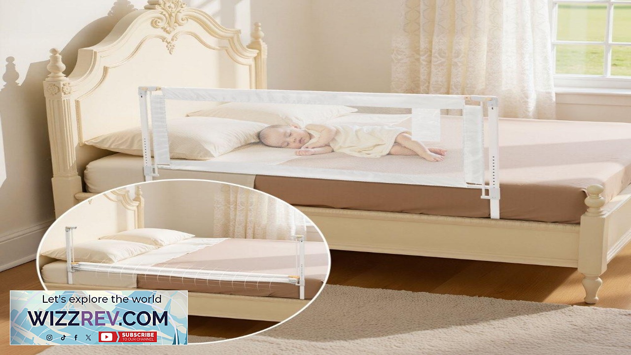 Thumbnail for VEVOR Metal Railing for Bed  Adjustable 59.06 x 35.04 inch