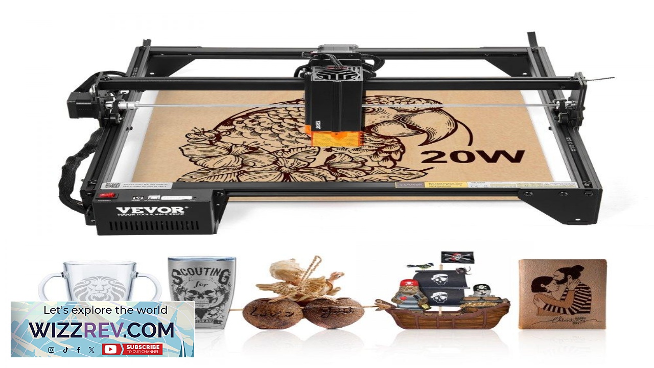 Thumbnail for VEVOR Laser Engraver and Cutter Machine  20W 35x40cm