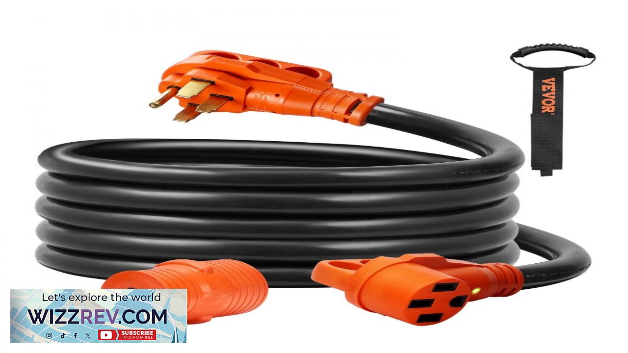 Thumbnail for VEVOR 15 ft RV Extension Cord 50 Amp Heavy Duty STW RV