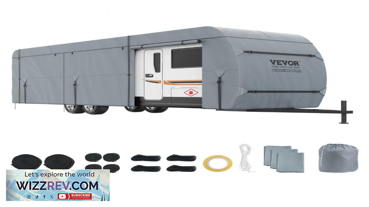 Thumbnail for VEVOR Travel Trailer Cover 28 30' RV Cover 4 Layer Non Woven Fabric Camper Cover