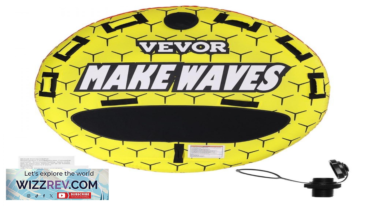 Thumbnail for VEVOR Towable Tube for Boating 1 3 Riders Inflatable Boat Tubes and Towables