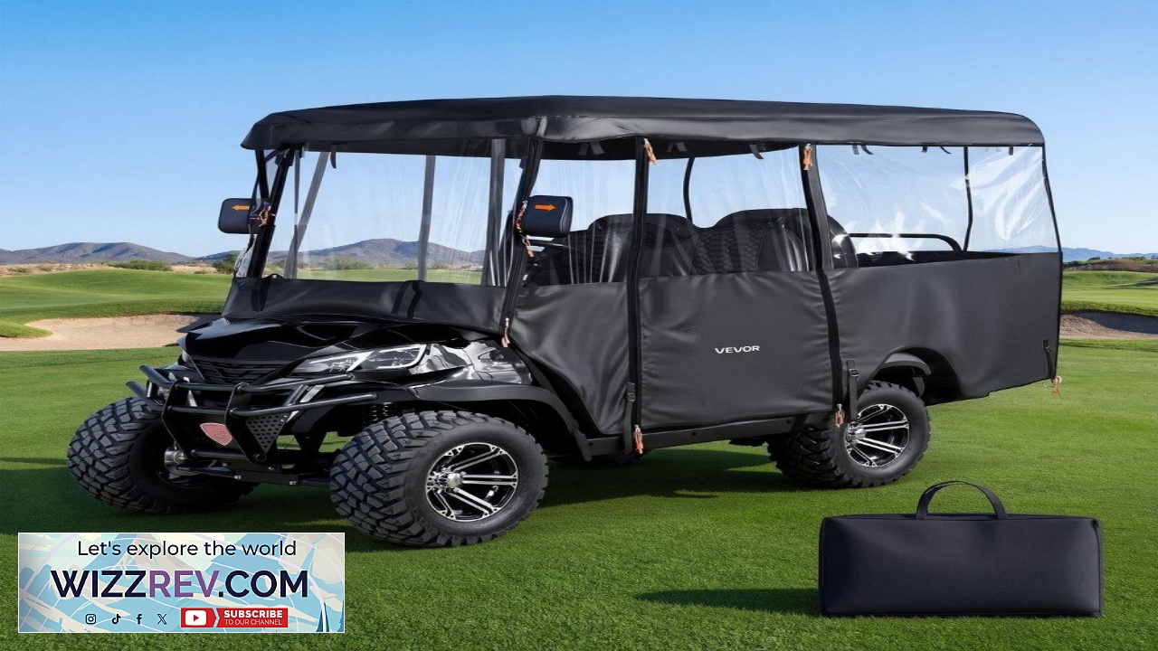 Thumbnail for VEVOR Golf Cart Cover Visible Full Enclosure 2+2 4 Passenger Golf Cart 420D Waterproof