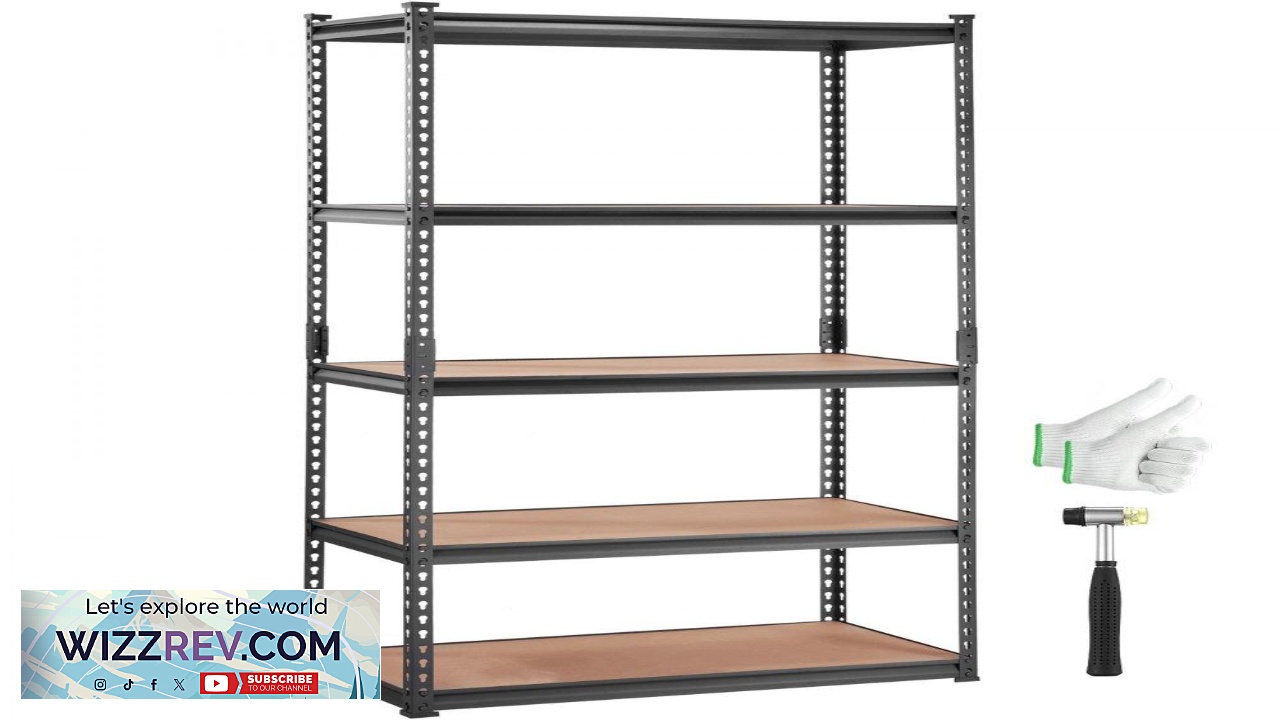 Thumbnail for VEVOR Storage Shelving Unit 5 Tier Adjustable 2000 lbs Capacity Heavy Duty Garage