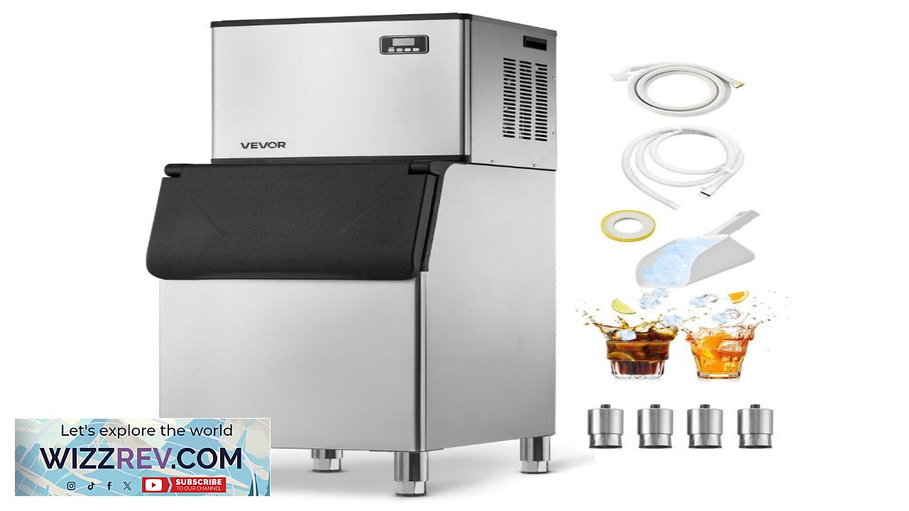 Thumbnail for VEVOR Commercial Ice Maker Machine 400LBS 24H Ice Making Machine with 300LBS Large Storage