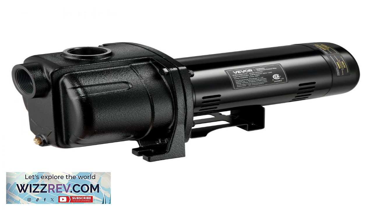 Thumbnail for VEVOR 1.5 HP Shallow Well Jet Pump AC 115 230 Volt 4250 GPH