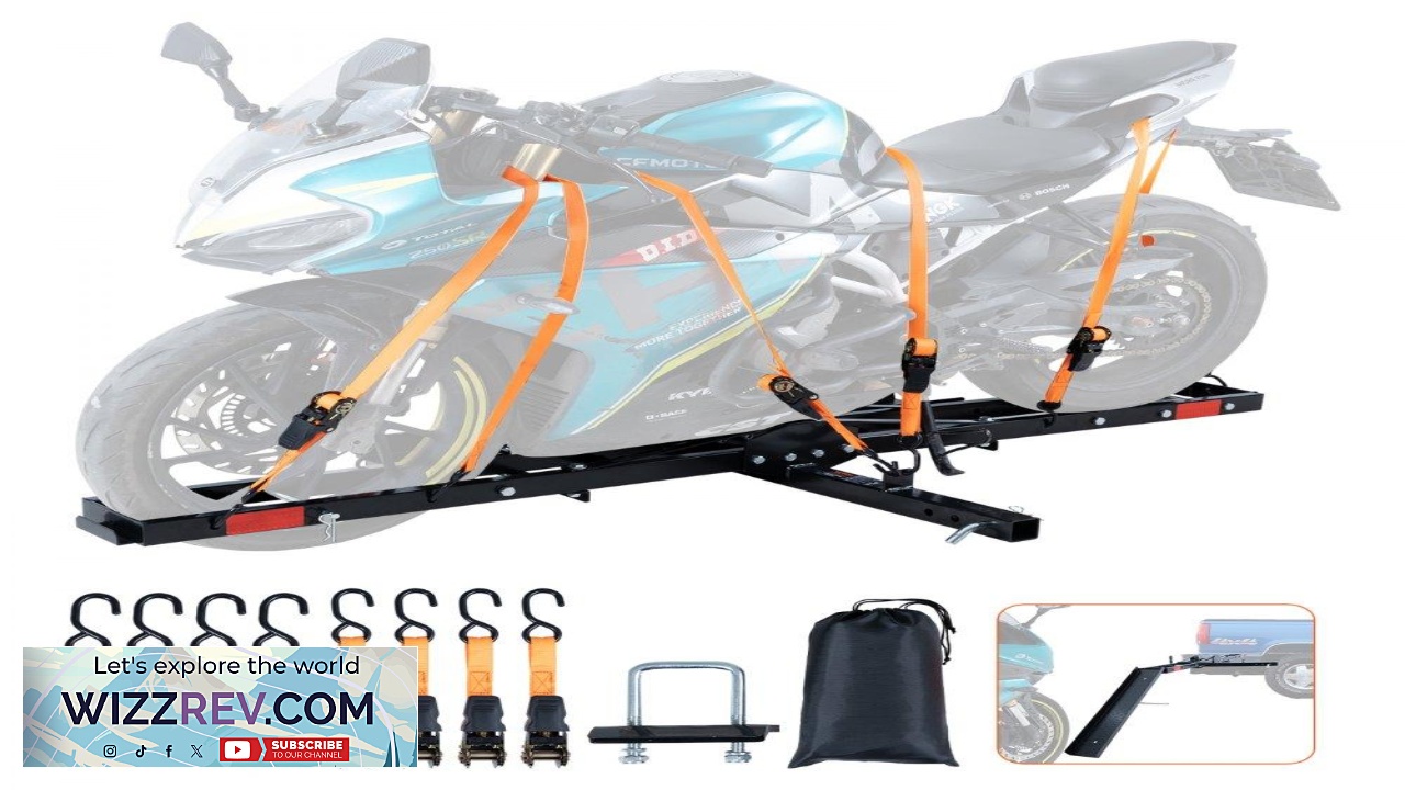 Thumbnail for VEVOR Motorcycle Carrier 600 LBS Steel Motorcycle Carrier Hitch Mount with Loading