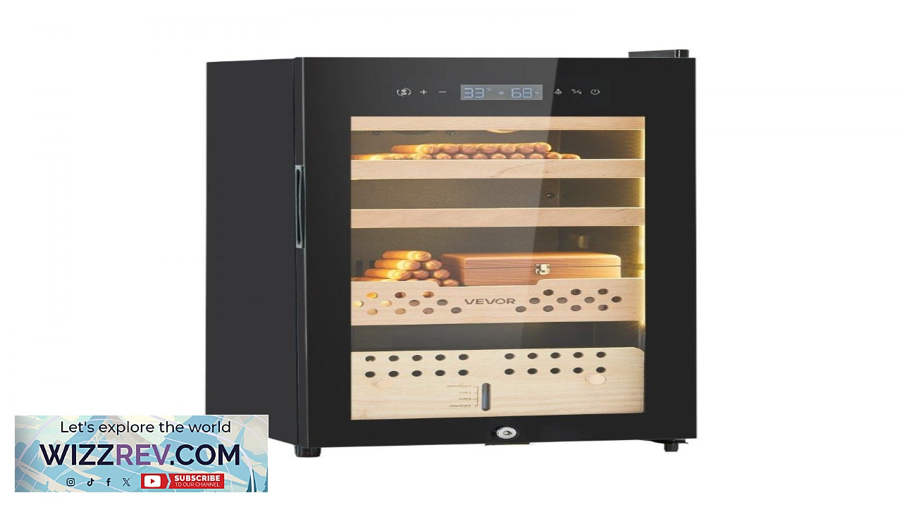 Thumbnail for VEVOR Electric Humidor 70L 400 Counts Electric Cigar Humidor Cabinet with Compressor