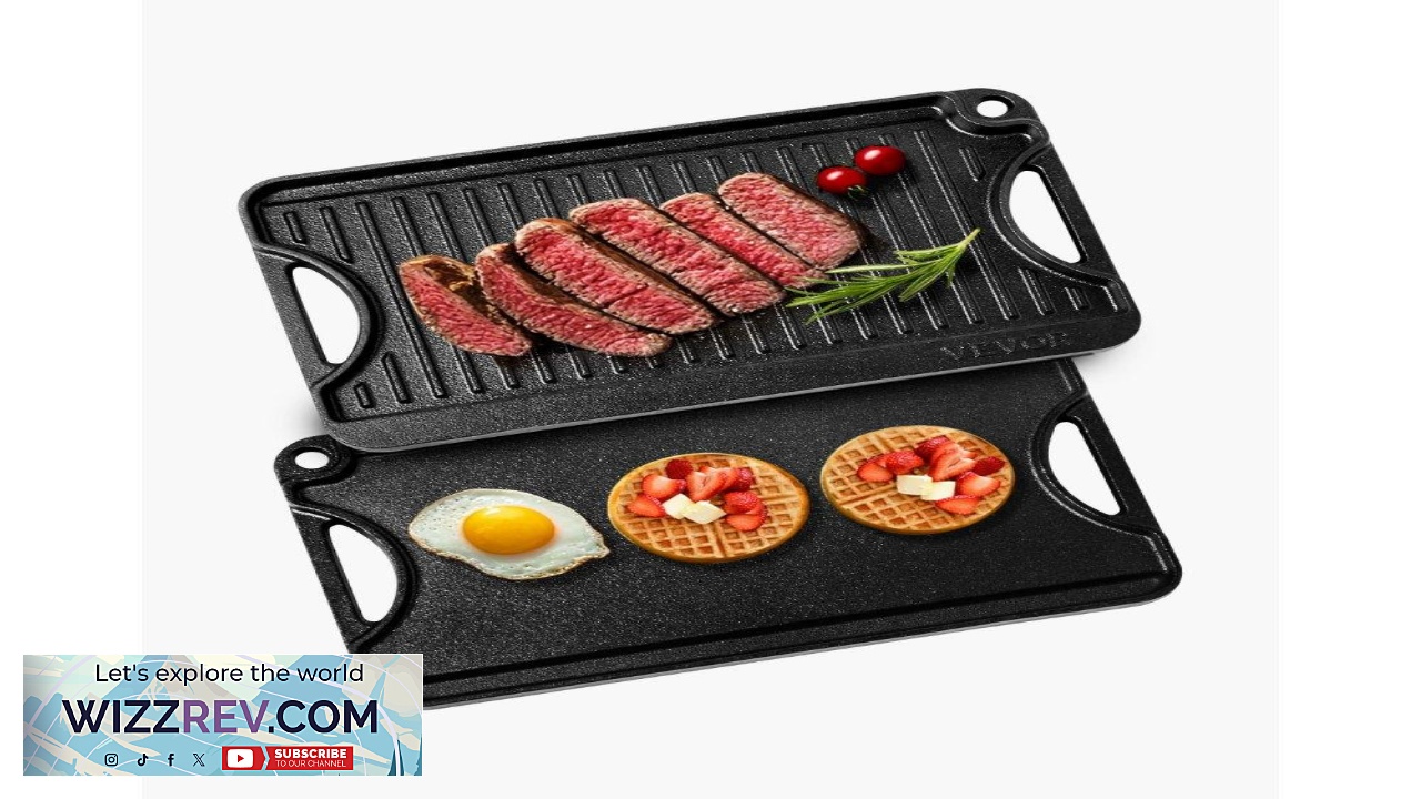 Thumbnail for VEVOR Stove Top Griddle for Gas Stoves  14x8.5 Inch