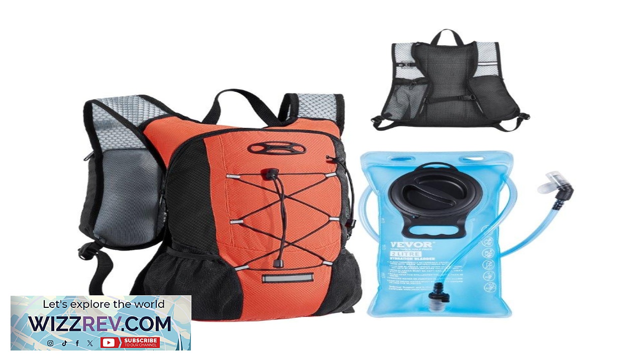 Thumbnail for VEVOR Hydration Backpack with 2L TPU Water Bladder Hydration Pack Backpack Lightweight