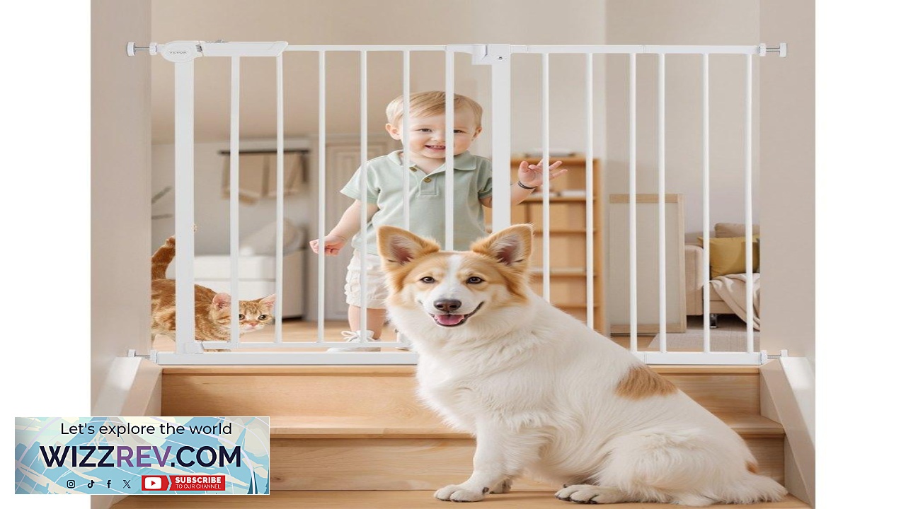 Thumbnail for VEVOR Baby Gate for Stairs  Strong and Durable Safety Guard