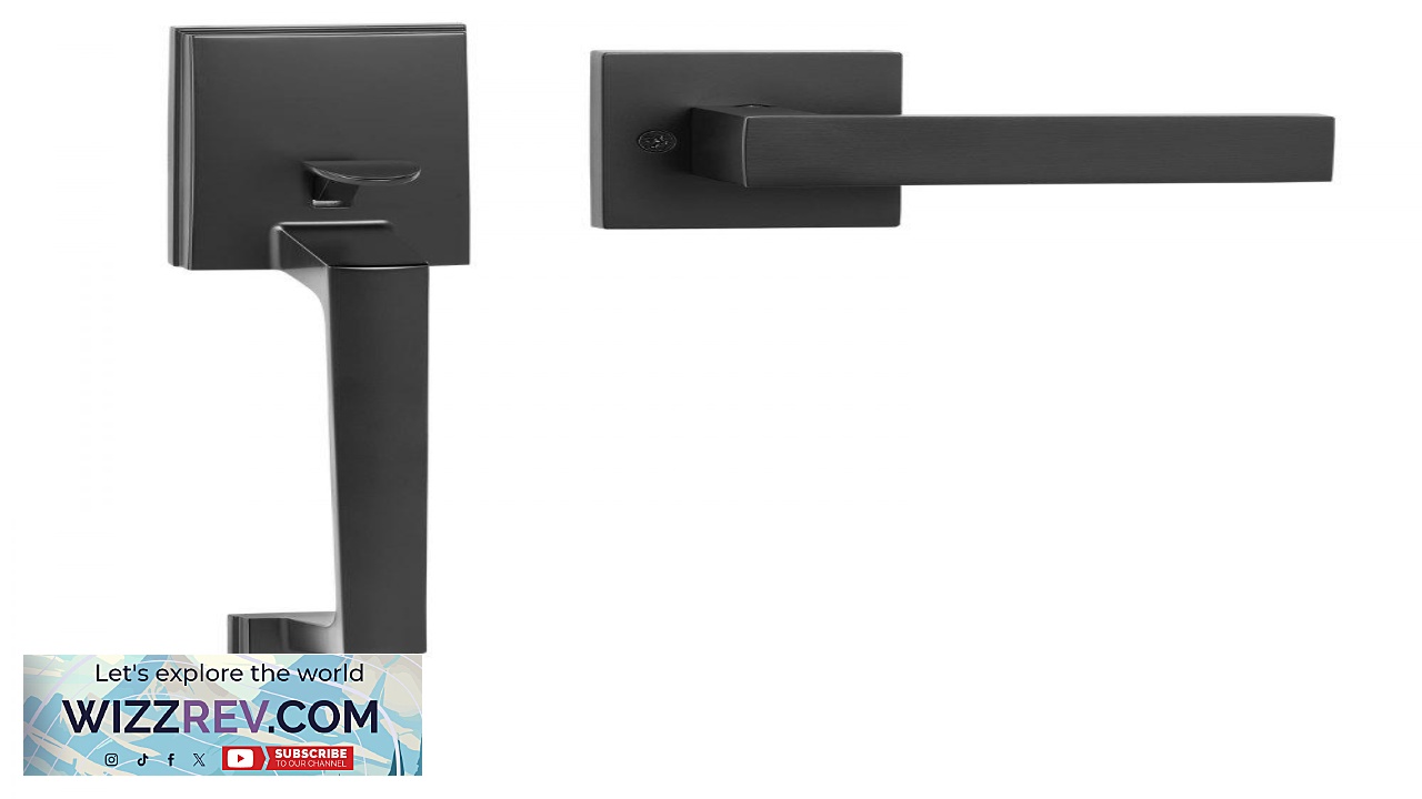 Thumbnail for VEVOR Front Door Handle Matte Black Square Handle Set with Lever Door