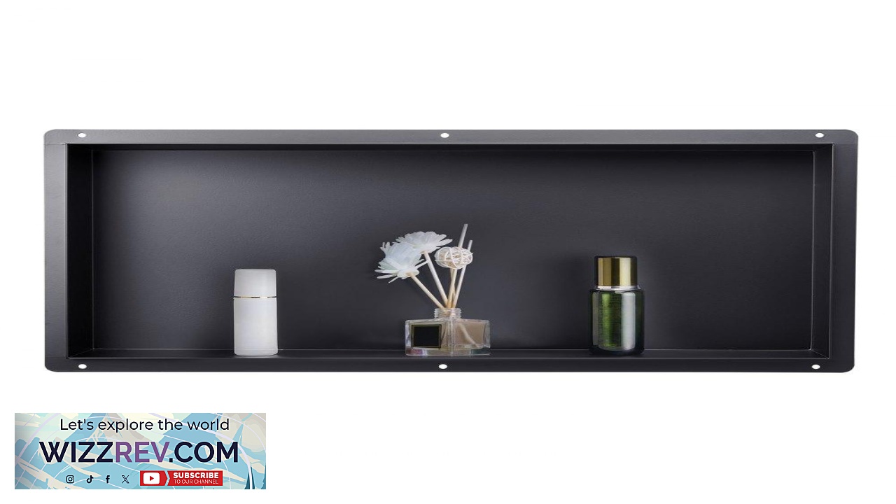 Thumbnail for VEVOR Black Shower Niche  Stainless Steel Recessed Storage