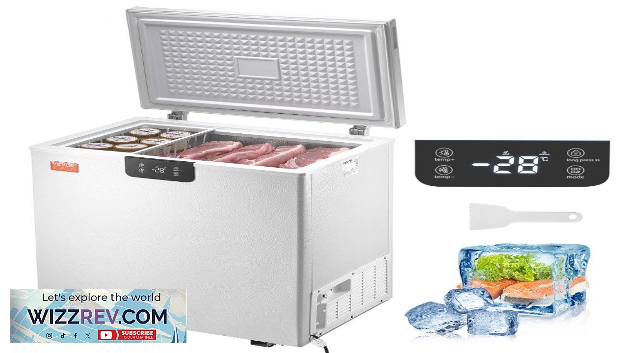 Thumbnail for VEVOR Chest Freezer 3.88 Cu.ft 110 L Compact Deep Freezer Free