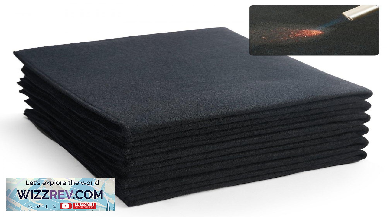 Thumbnail for VEVOR Carbon Felt Welding Blanket 6 Pack 21" x 20" Flame Retardant