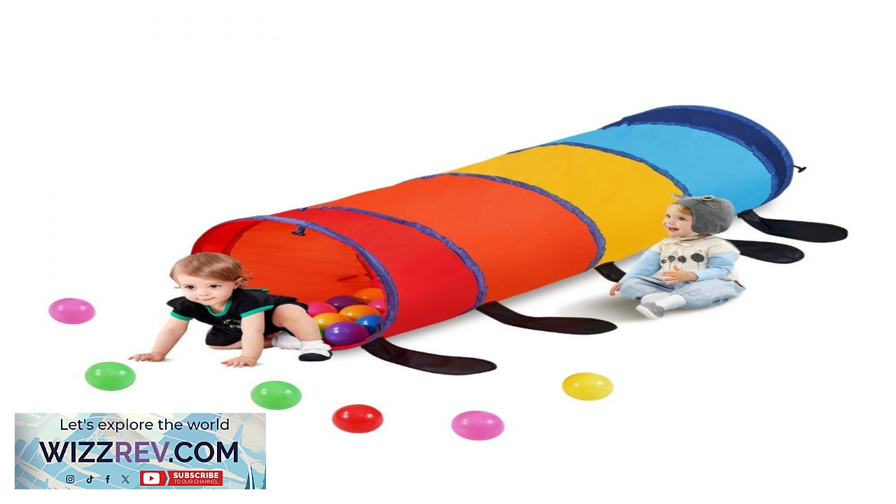 Thumbnail for VEVOR Kids Play Tunnel Tent for Toddlers Colorful Pop Up Caterpillar Crawl