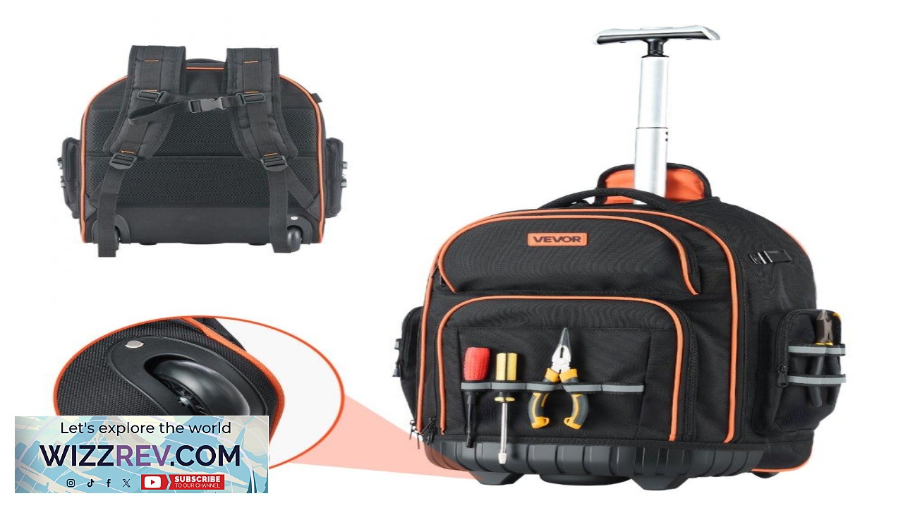 Thumbnail for VEVOR Rolling Tool Bag  45 Pockets 110 lbs Capacity