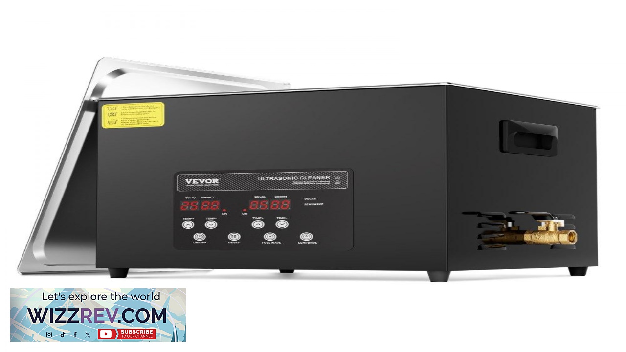 Thumbnail for VEVOR 15L Sonic Cleaner 360W Digital Ultrasonic Cleaning Machine with Upgraded Degassing