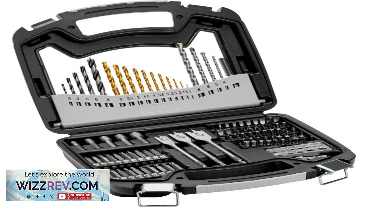 Thumbnail for VEVOR Drill Bit Set With Screwdriver  101 Piece HSS CR V
