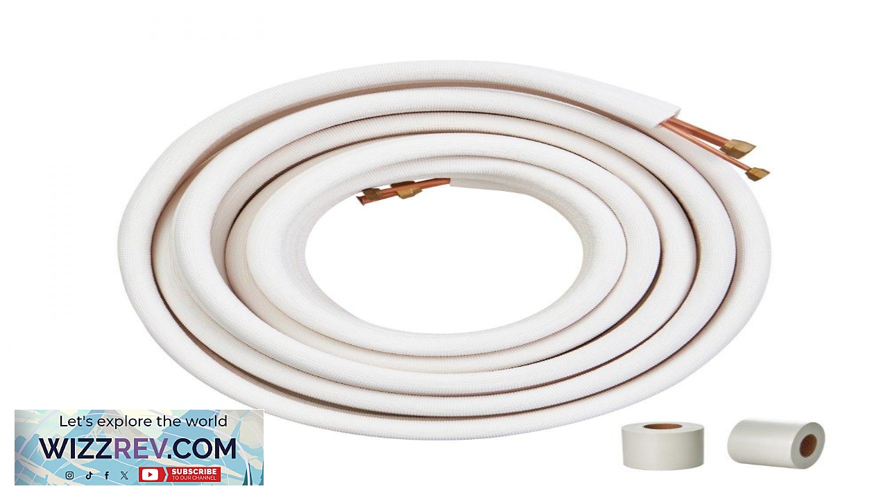 Thumbnail for VEVOR 50FT Mini Split Line Set 1 4" & 1 2" O.D Copper Pipes