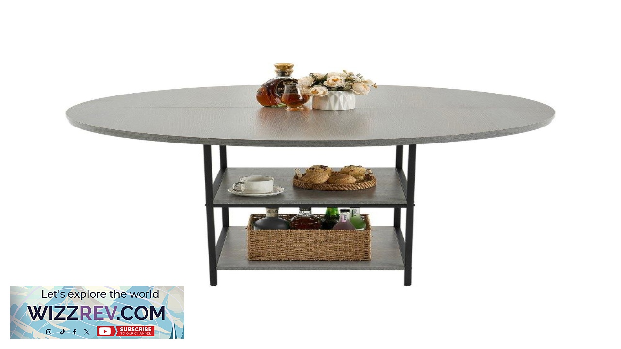 Thumbnail for VEVOR 47 Inch Round Table  MDF Top Seats 4 6