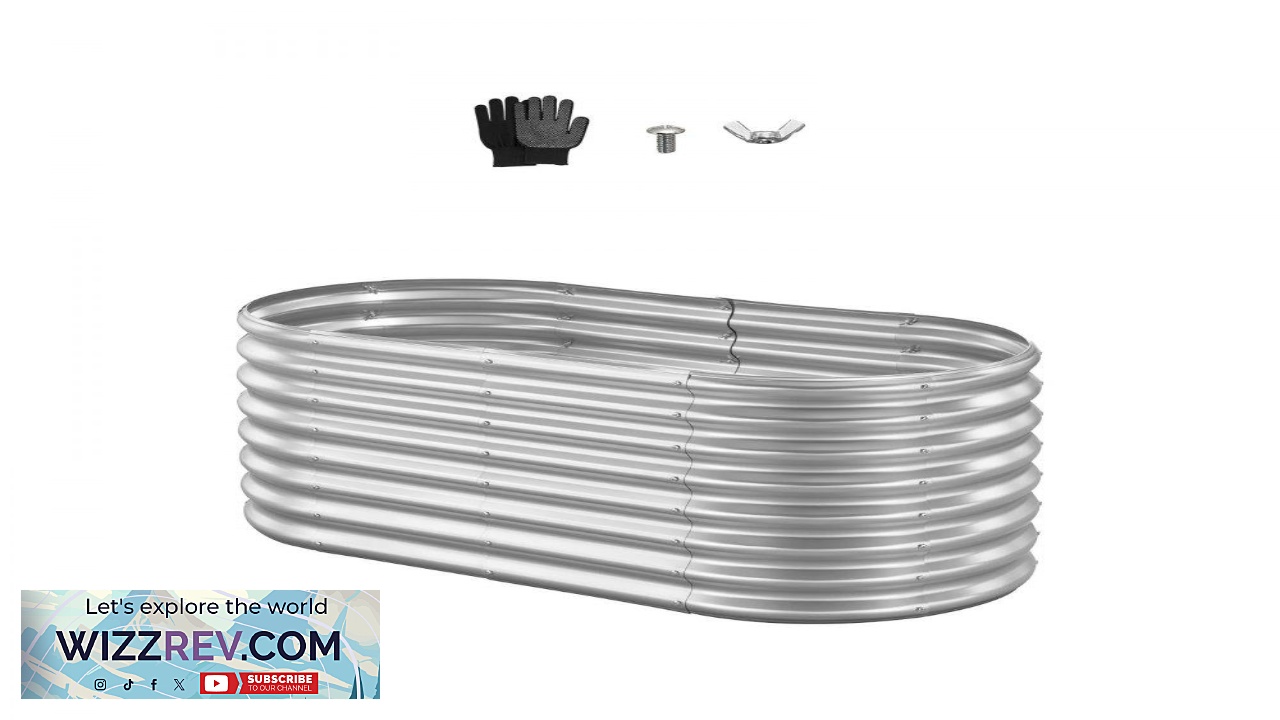 Thumbnail for VEVOR Metal Raised Garden Bed 4 x 2 x 2 ft Oval