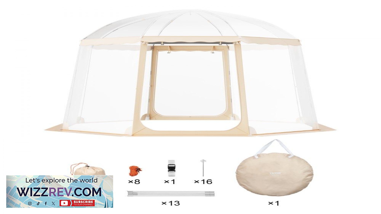 Thumbnail for VEVOR Pop Up Shelter Tent  Waterproof PVC with 540 View