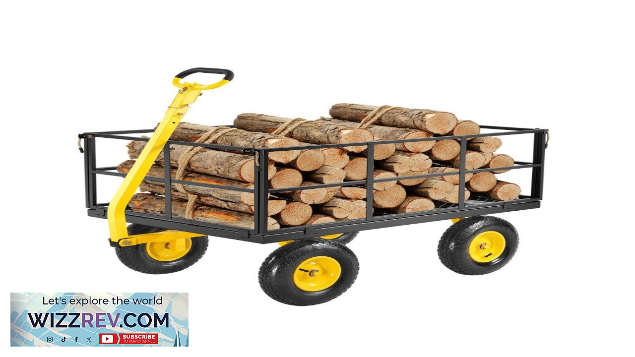 Thumbnail for VEVOR Garden Cart with Wheels  Steel 1400 lbs 13" Tires