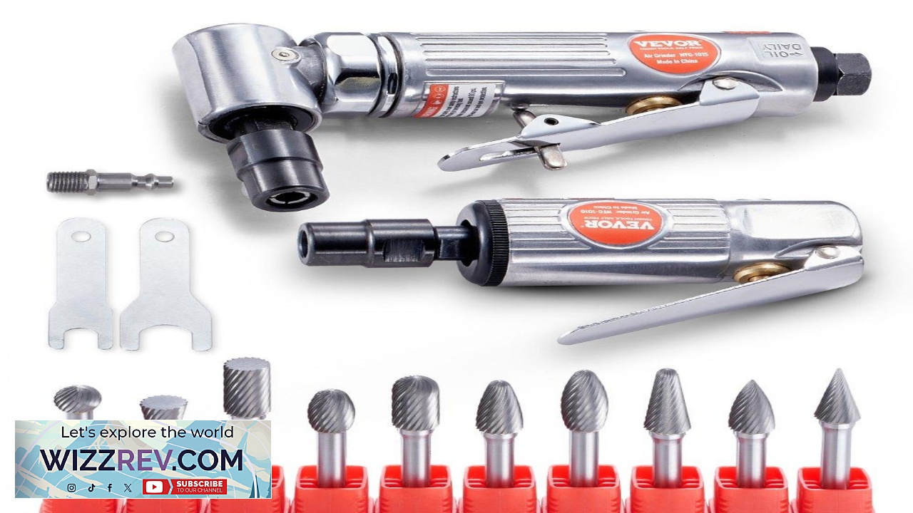 Thumbnail for VEVOR Air Die Grinder Kit Right Angle Grinder w Die Grinder Combo