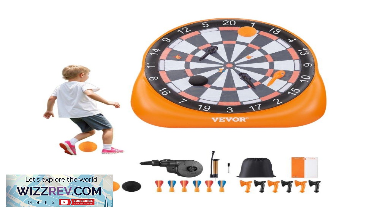 Thumbnail for VEVOR Inflatable Soccer Game  6ft Dart Board with Balls