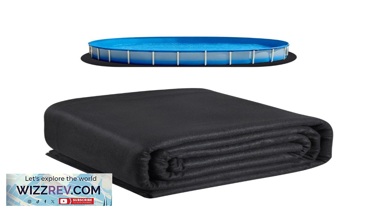 Thumbnail for VEVOR 15ft Pool Liner Pad  Oval 180g m 7kg Geotextile