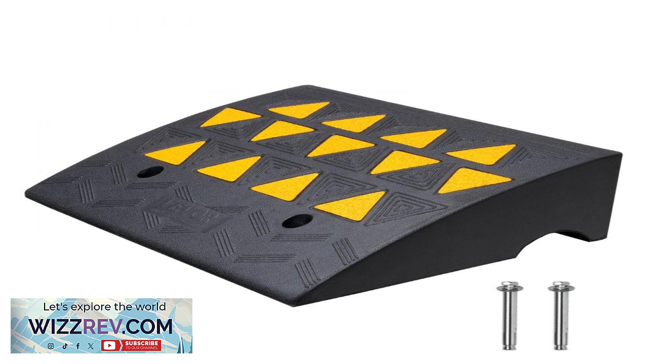 Thumbnail for VEVOR Rubber Curb Ramp 6" Rise Height Sidewalk Curb Ramp 14.6" Width