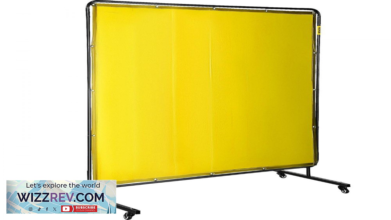 Thumbnail for VEVOR Welding Screen with Frame 6 ' x 6 ' Welding Curtain with 4