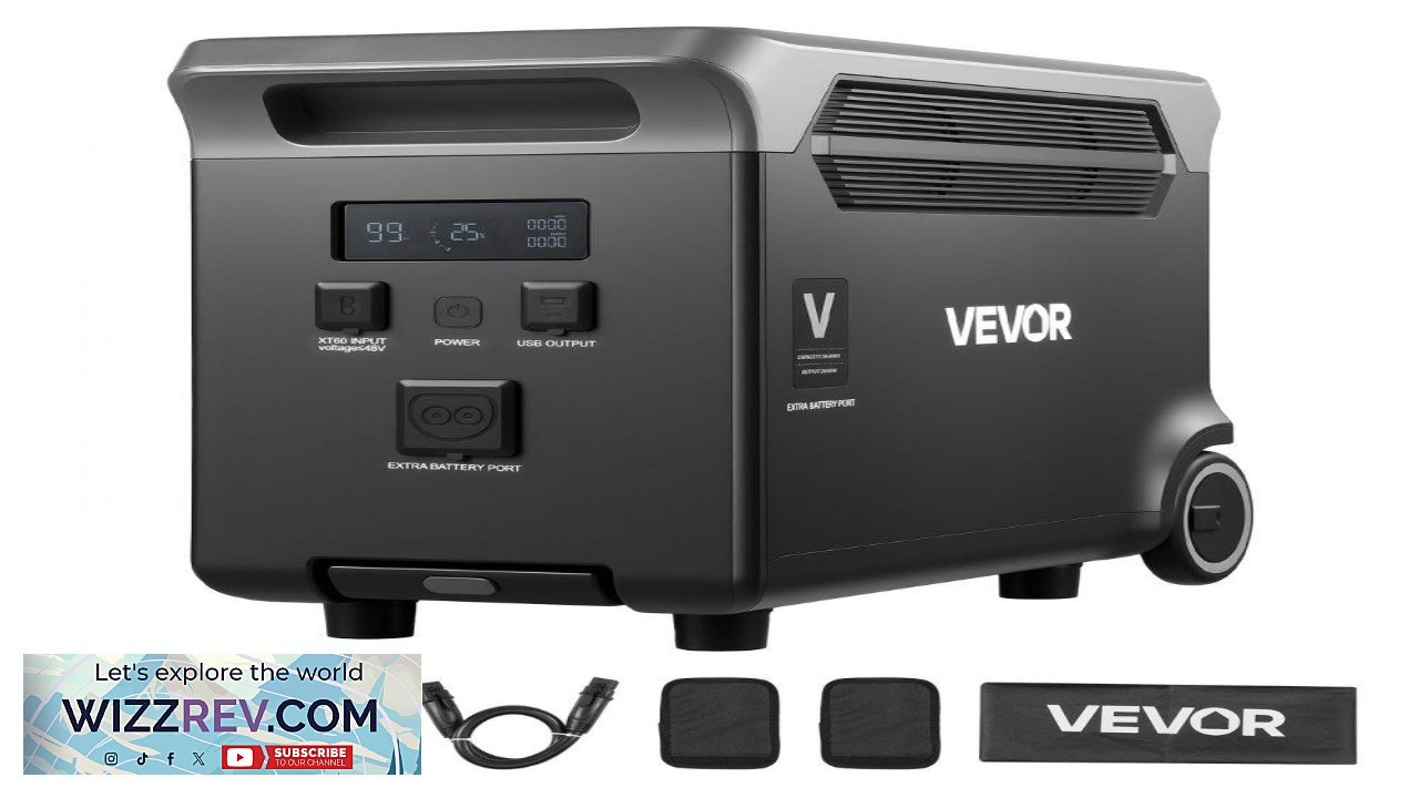 Thumbnail for VEVOR Extra Battery for Portable Power Station 3840Wh LiFePO4 Extra Expansion Battery