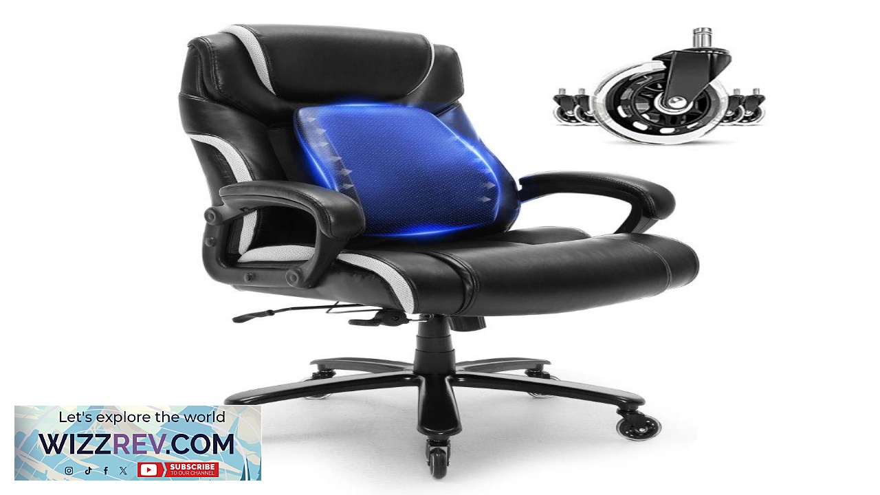 Thumbnail for VEVOR Heavy Duty Executive Office Chair with Cutting edge Adjustable Lumbar Support