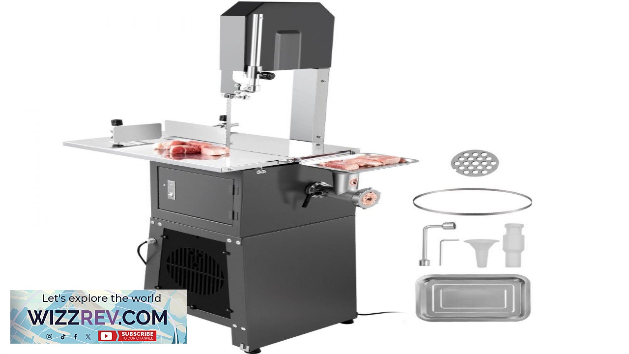 Thumbnail for VEVOR Bone Saw Machine  850W Stainless Meat Bandsaw