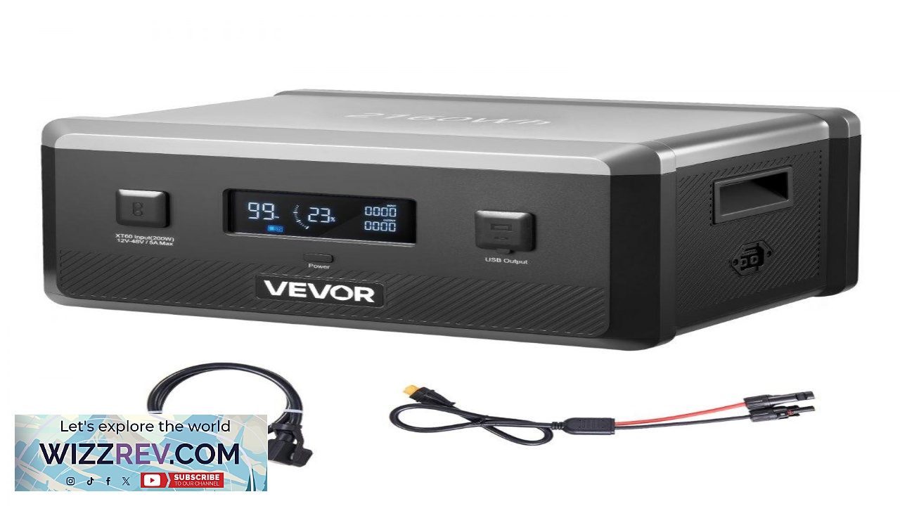 Thumbnail for VEVOR Extra Battery for Portable Power Station 2160Wh LiFePO4 Extra Expansion Battery