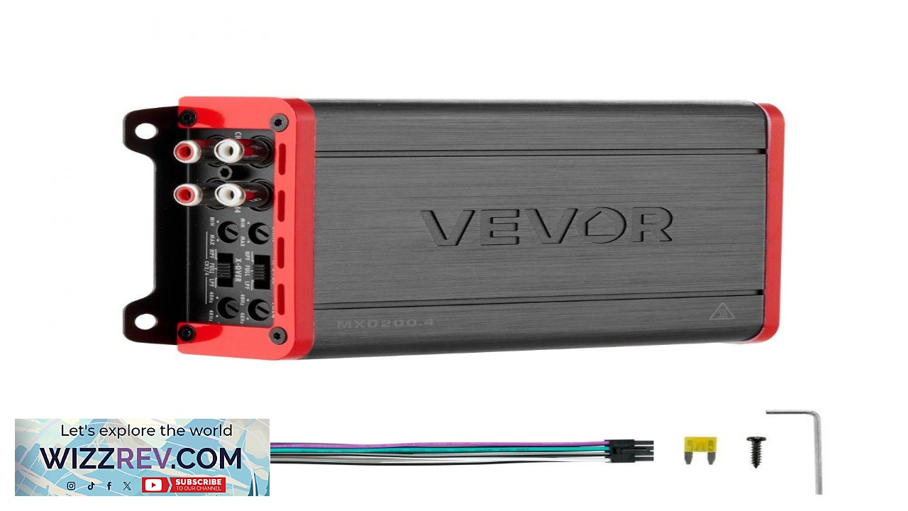 Thumbnail for VEVOR 4 Channel Car Audio Amplifier 2 Ohm Stable Bridgeable Class D