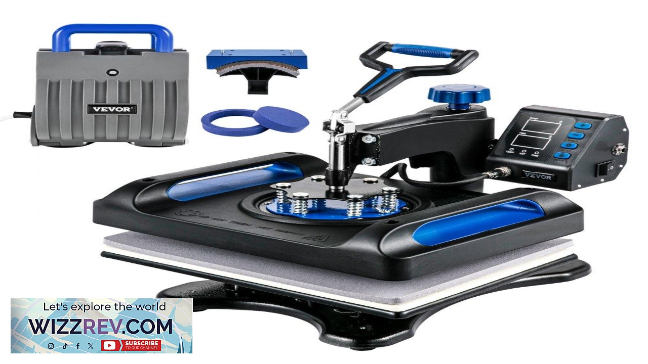 Thumbnail for VEVOR Heat Press 12 x 15 inches 800W 5 in 1 Combo for Sublimation