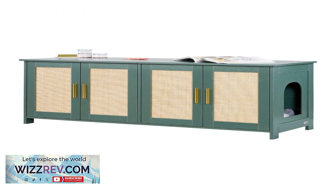 Thumbnail for VEVOR Cat Litter Box Enclosure for Multi Cats 47.2 in Hidden Litter