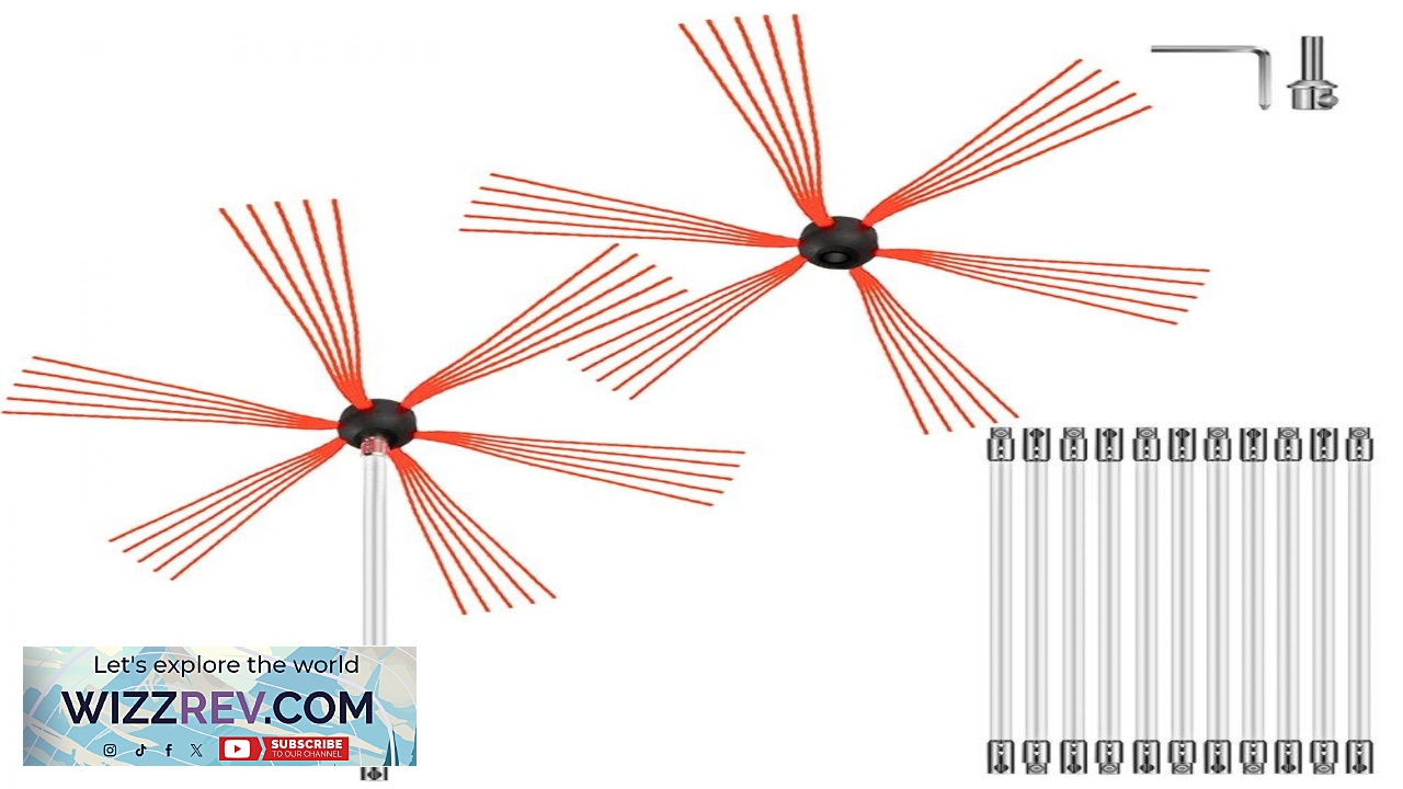 Thumbnail for VEVOR Chimney Sweep Kit 39FT Length Chimney Brush Kit with 12 Nylon