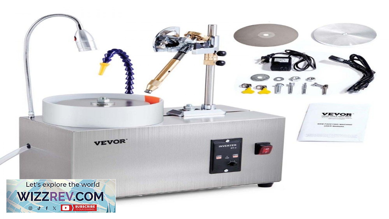 Thumbnail for VEVOR Gem Faceting Machine 180W Jade Grinding Polishing Machine 0 2980RPM Adjustable
