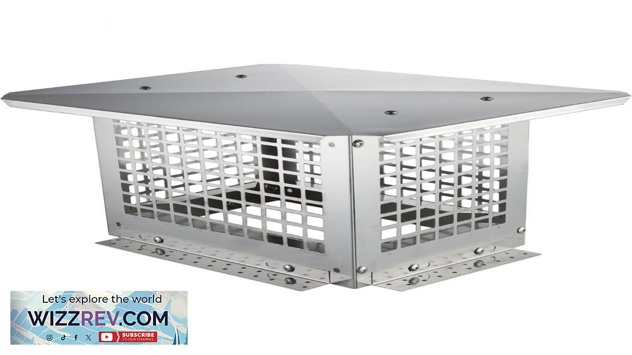Thumbnail for VEVOR Chimney Cap 13 x 9 inch 304 Stainless Steel Fireplace Chimney